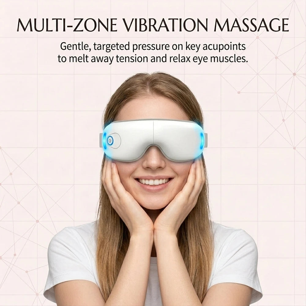 VelvetAura Smart Folding Eye Massager | Airbag Compression for Eyes