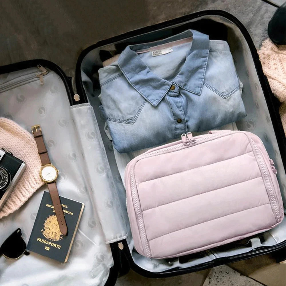 AuraTravel Toiletry Bag | Large Multi Compartment Makeup Pouch