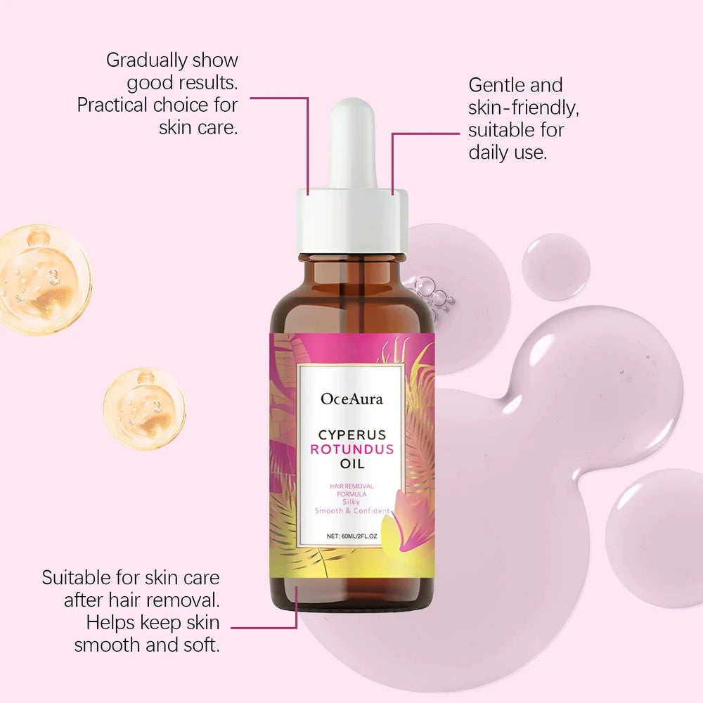 Aura Cyperus Rotundus Essential Oil | Calm Redness Slows Hair Regrowth after Hair Removal