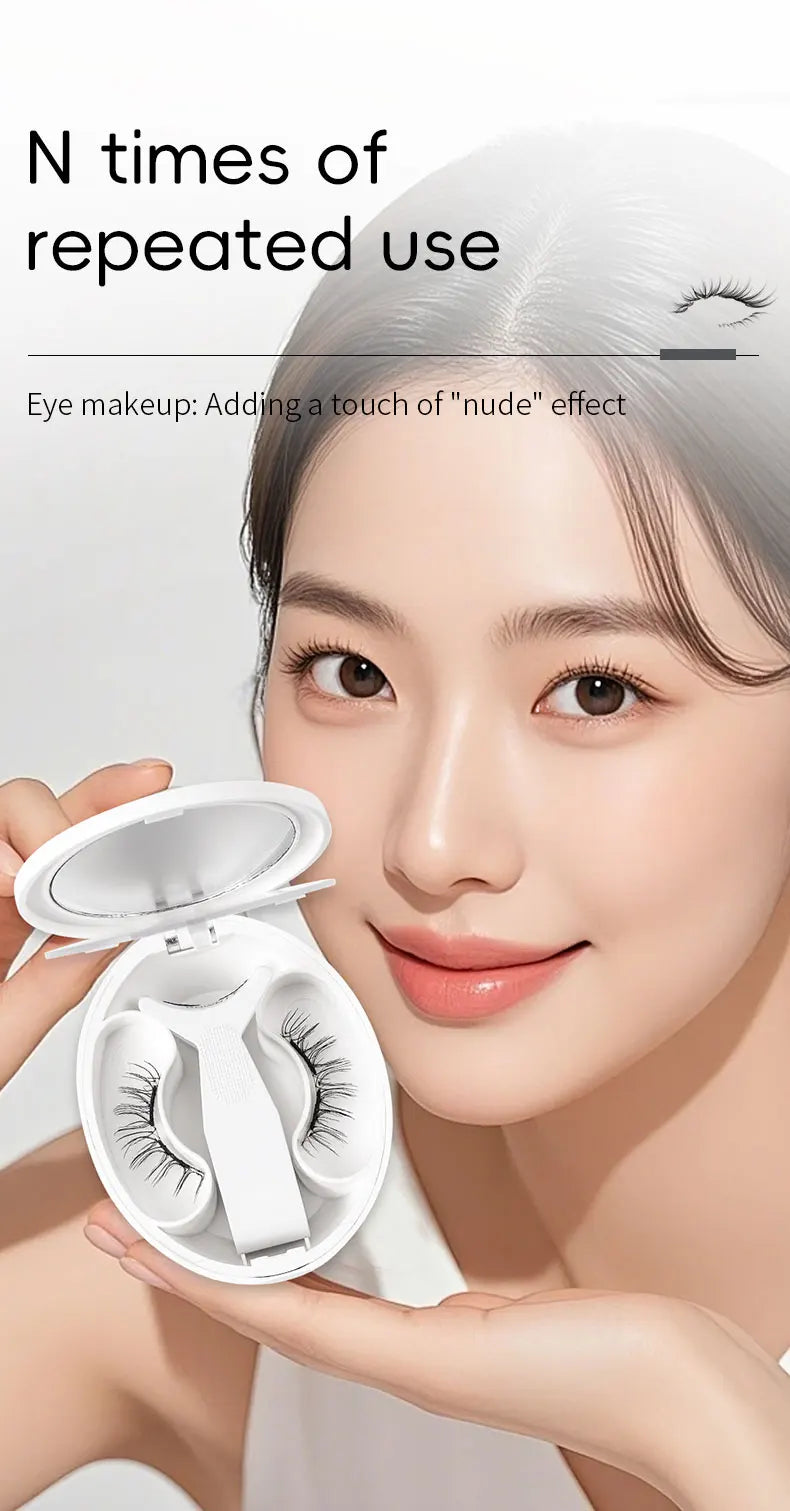 【 Soft Magnetic Eyelash Suction 】 New 2025 magnetic False Eyelash box with Korean style Little Devil Imitation mink fur