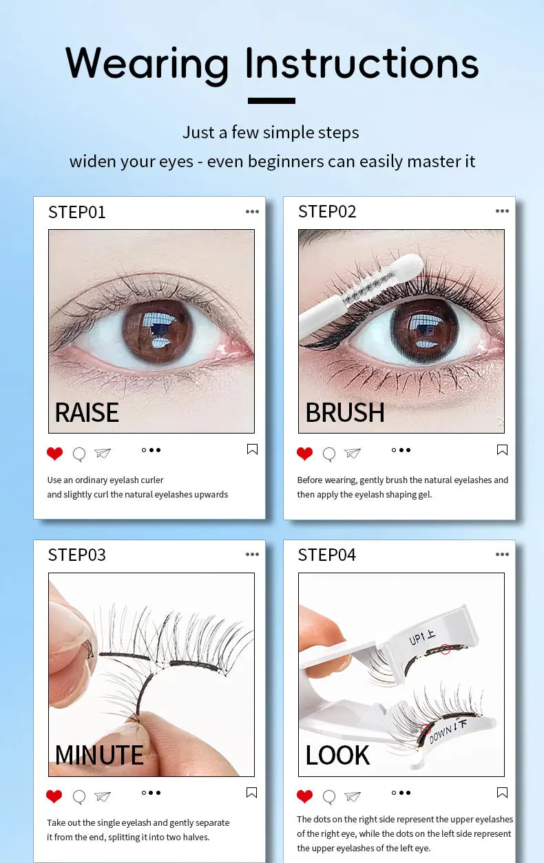 【 Soft Magnetic Eyelash Suction 】 New 2025 magnetic False Eyelash box with Korean style Little Devil Imitation mink fur
