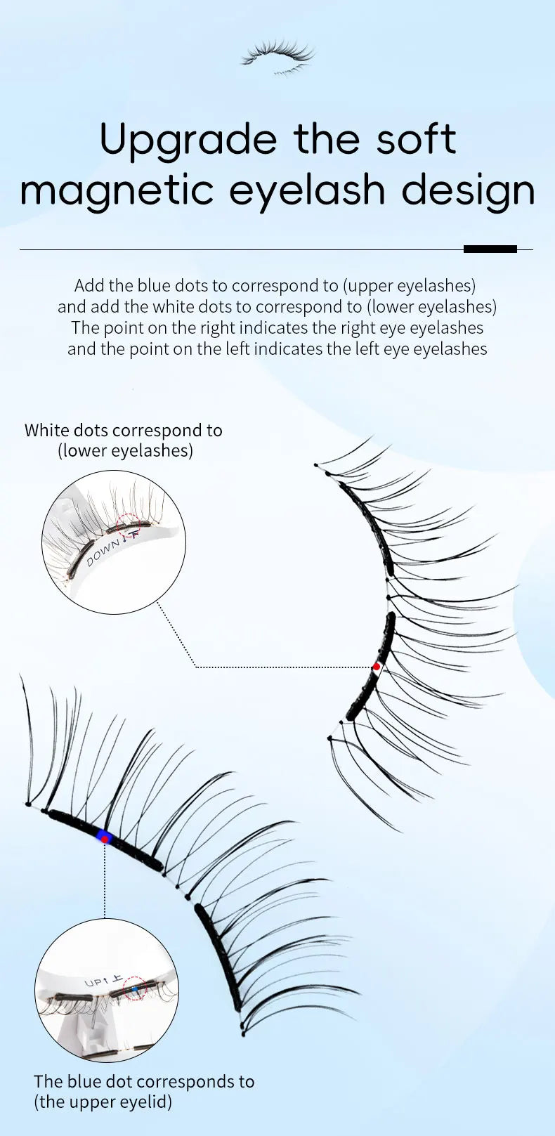【 Soft Magnetic Eyelash Suction 】 New 2025 magnetic False Eyelash box with Korean style Little Devil Imitation mink fur